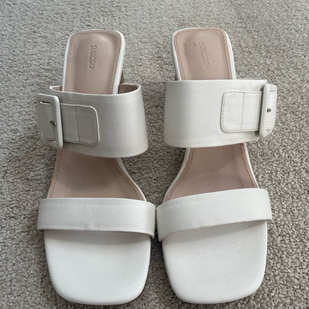 Suncoo white slides size 40/9 - never worn